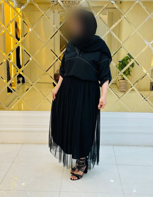 دامن دولایه تور و ساتن