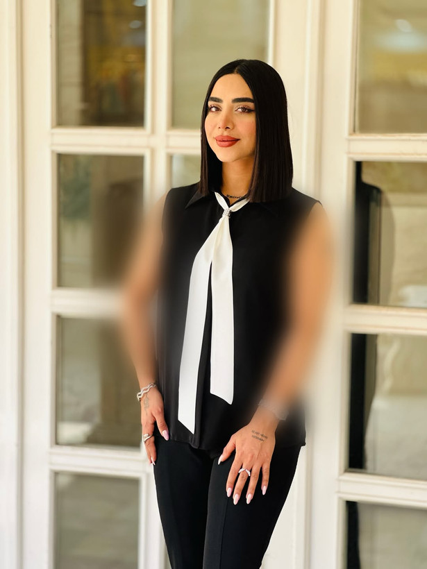 ست دوتیکه تک و ست تاپ کرواتی و شلوار دمپا مجلسی مشکی